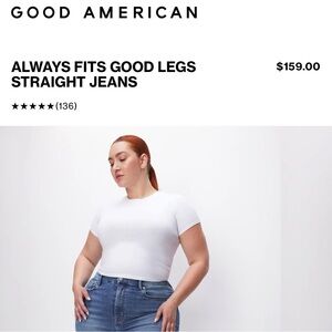 Good American always fit good legs straight jeans